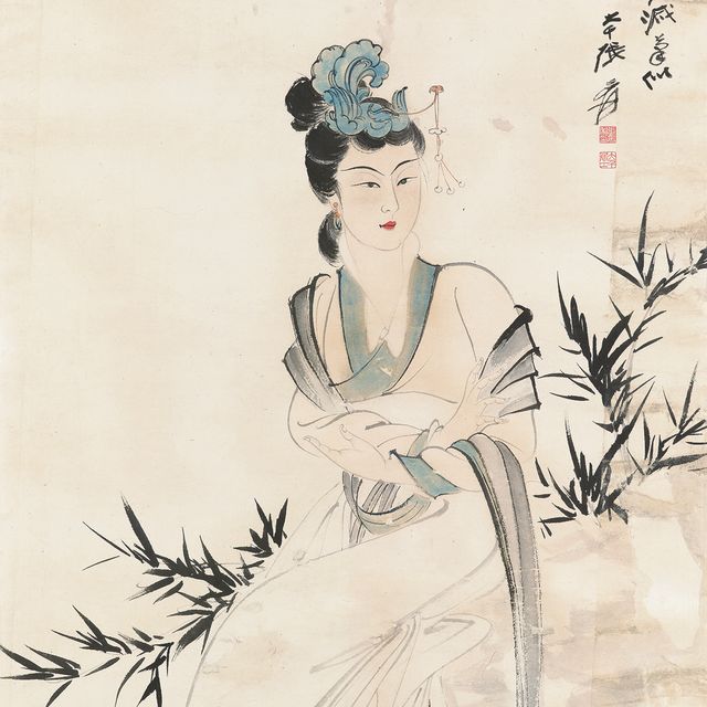 Zhang Daqian — Дама в головном уборе с Фениксом