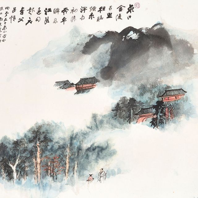 Zhang Daqian — Пейзаж Цзиньлина