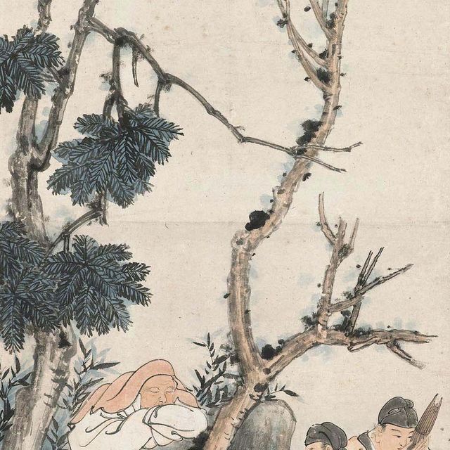 Zhang Daqian — Старый монах под сосной