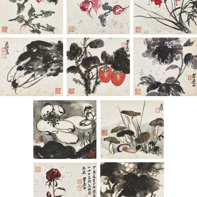Zhang Daqian — Цветы и овощи