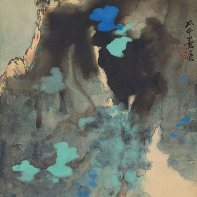 Zhang Daqian — Размазанный чернилами пейзаж