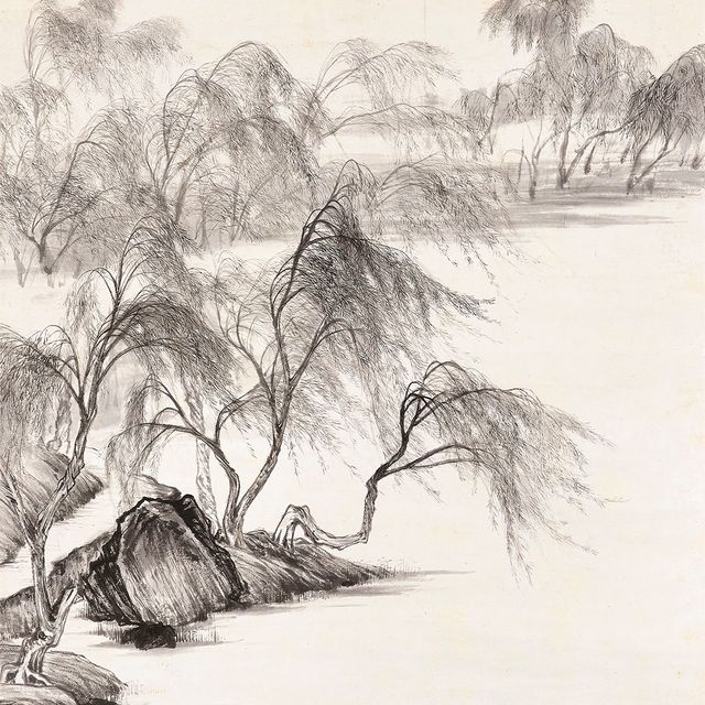 Zhang Daqian — Катание на лодке под ивой