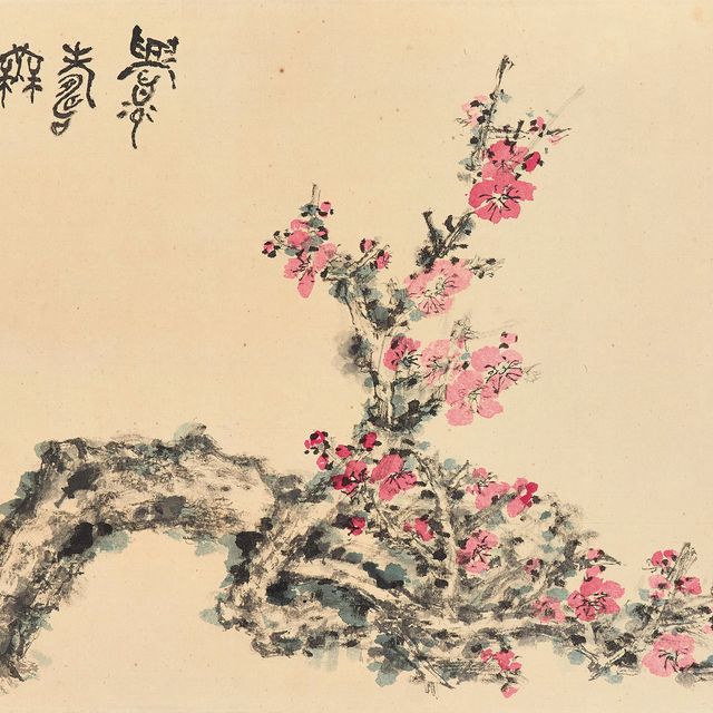 Zhang Daqian — Цветущая слива