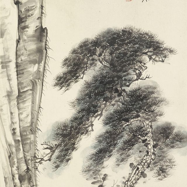 Zhang Daqian — Беседа у обрыва