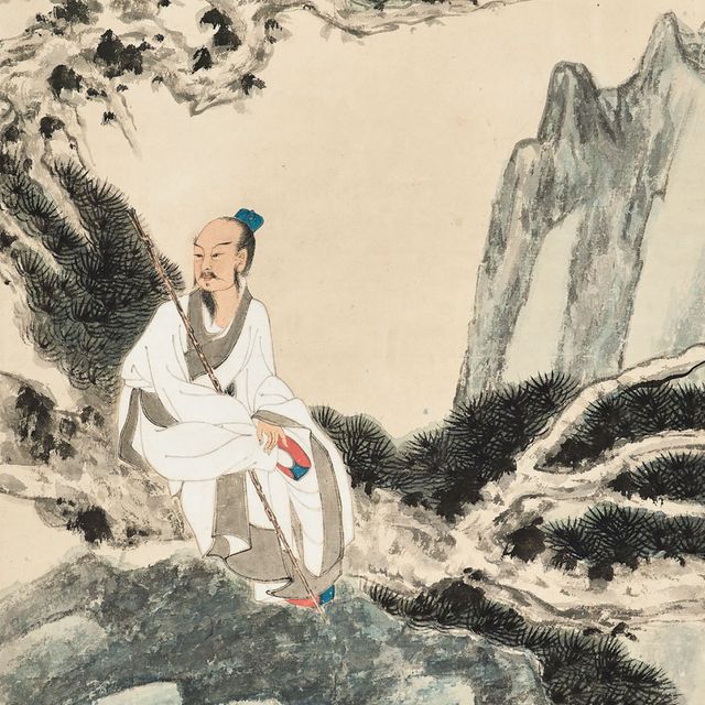Zhang Daqian — Рассматривающая сосна