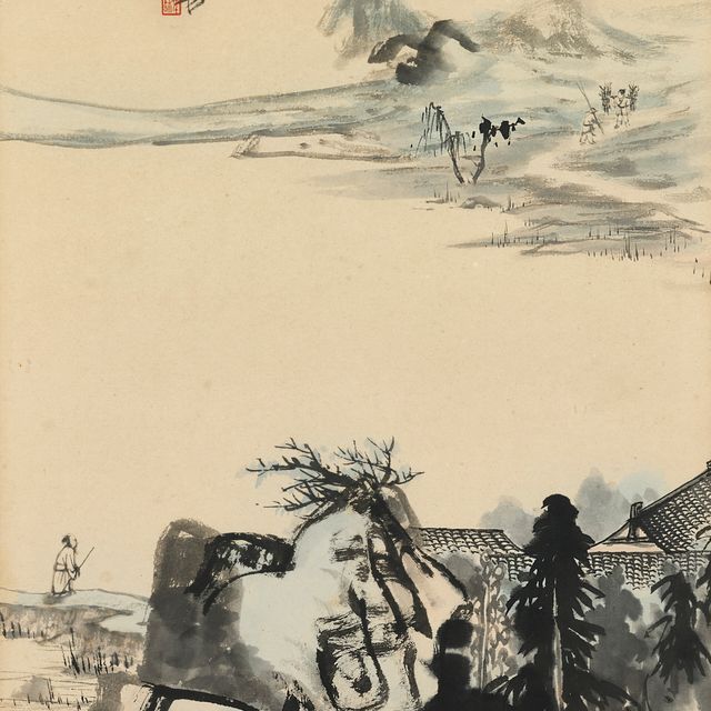 Zhang Daqian — Диалог между рыбаком и дровосеком