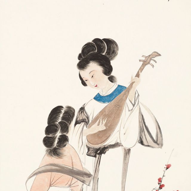 Zhang Daqian — Дама, держащая Пипу