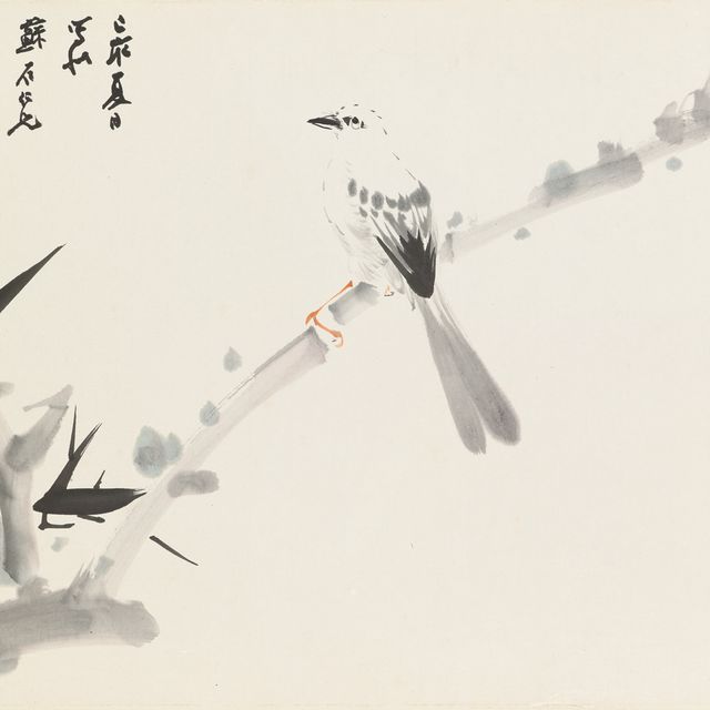 Zhang Daqian — Бамбук и птица