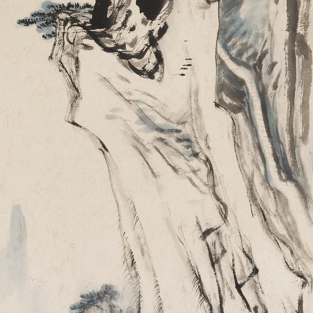 Zhang Daqian — Сосна и скала горы Хуан