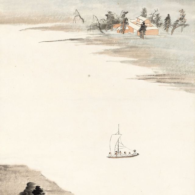 Zhang Daqian — Плыву по осеннему ручью