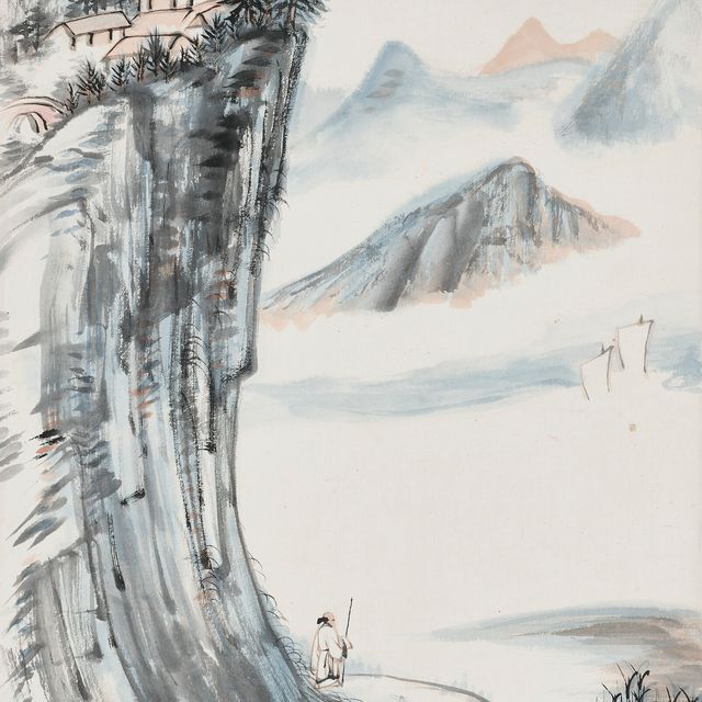 Zhang Daqian — Ученый, любующийся горами