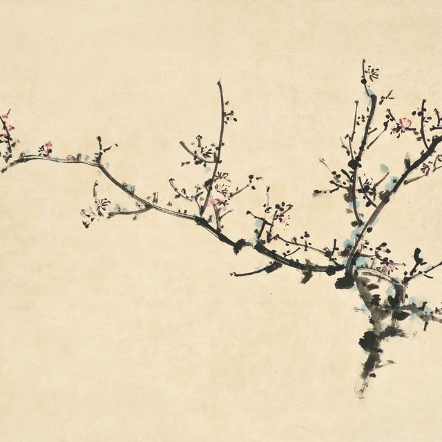 Zhang Daqian — Зимние цветы сливы