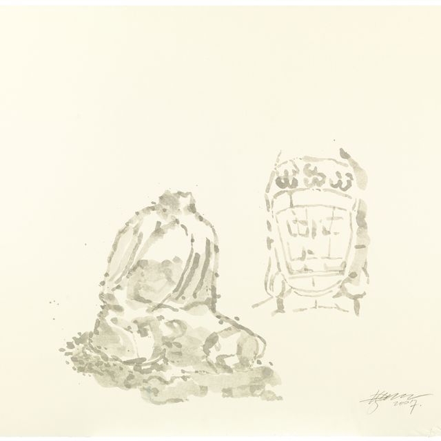 Zhang Huan — Берлинский Будда (предварительный рисунок) 11