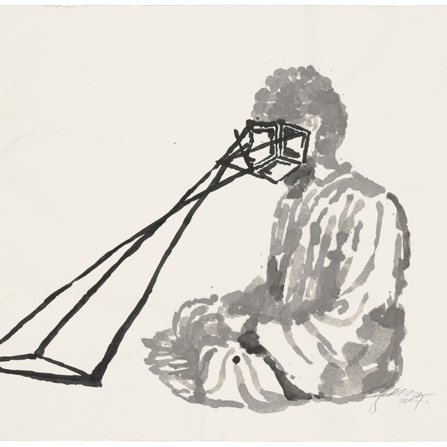 Zhang Huan — Берлинский Будда (предварительный рисунок) 3