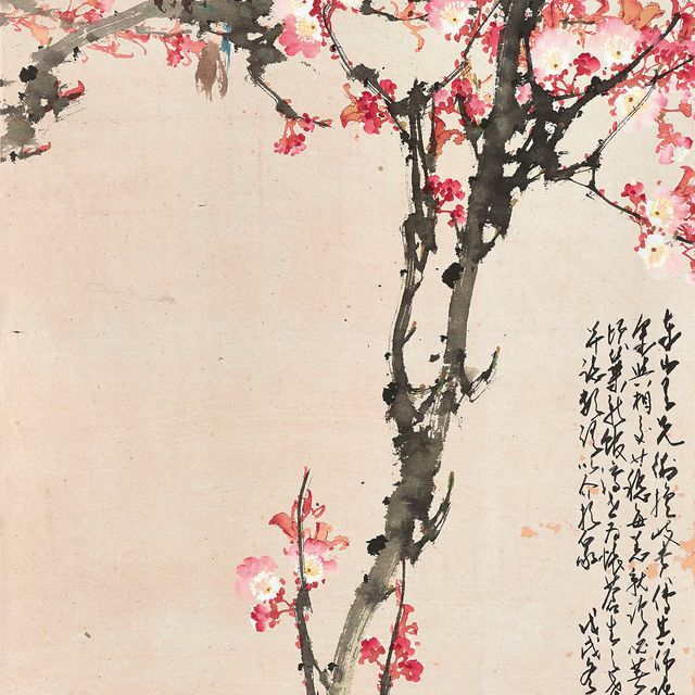 Zhao Shao'ang — Цветы абрикоса и птица
