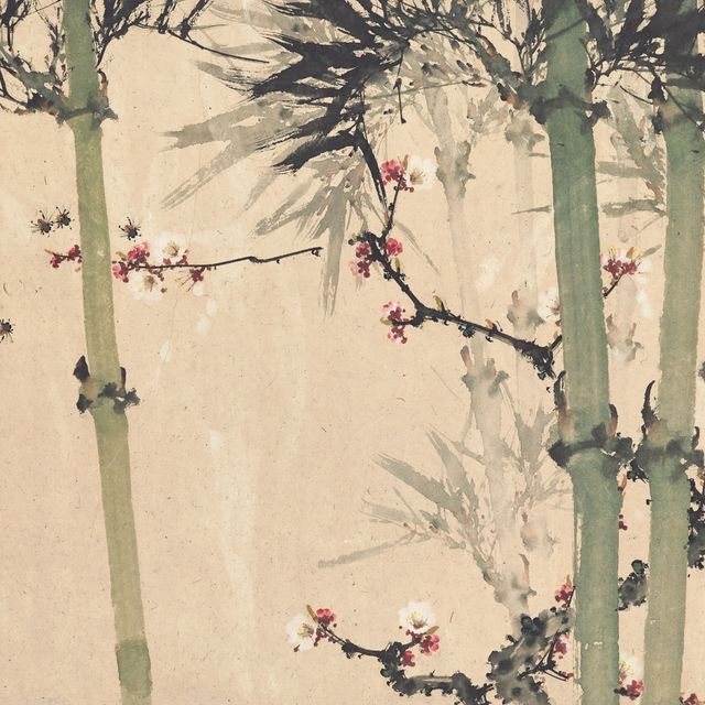 Zhao Shao'ang — Цветы бамбука и персика