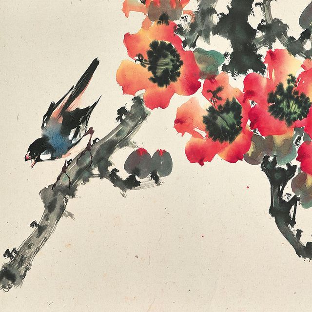 Zhao Shao'ang — Цветы и птица из капока