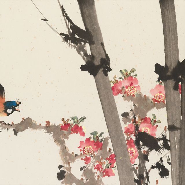 Zhao Shao'ang — Бамбук, Цветок сливы и птица