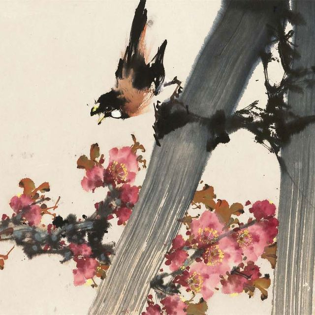 Zhao Shao'ang — Птица на бамбуке