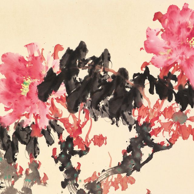 Zhao Shao'ang — Пионы и птица