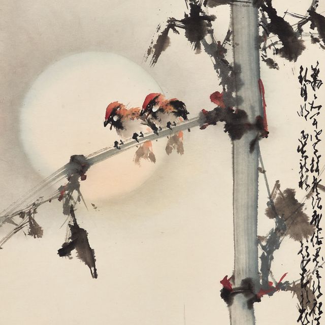 Zhao Shao'ang — Птицы на бамбуковой ветке