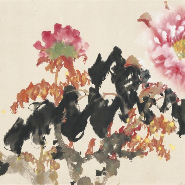 Zhao Shao'ang — Пионы и птицы