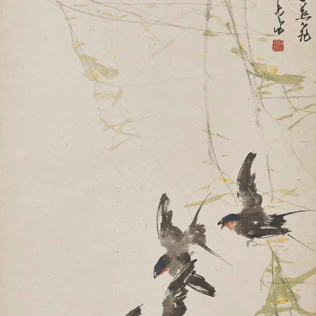 Zhao Shao'ang — Ласточки и ива