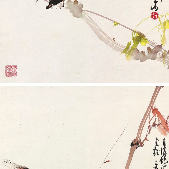Zhao Shao'ang — Птица на ветке/Осенняя цикада