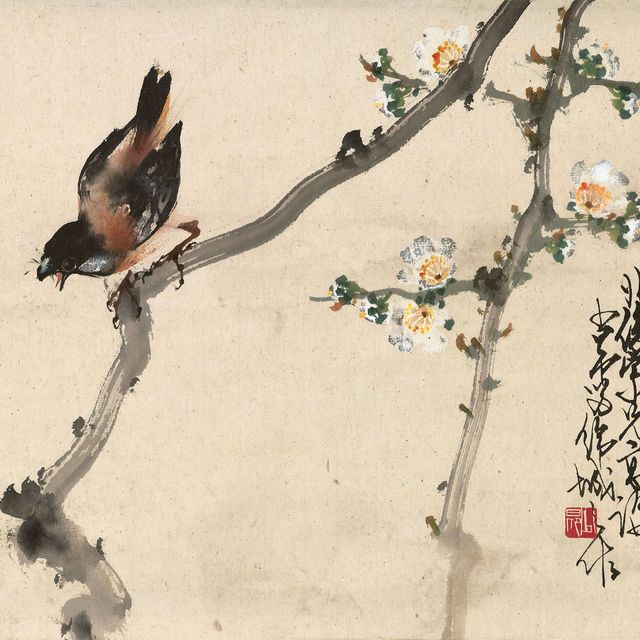 Zhao Shao'ang — Цветущая слива и птица