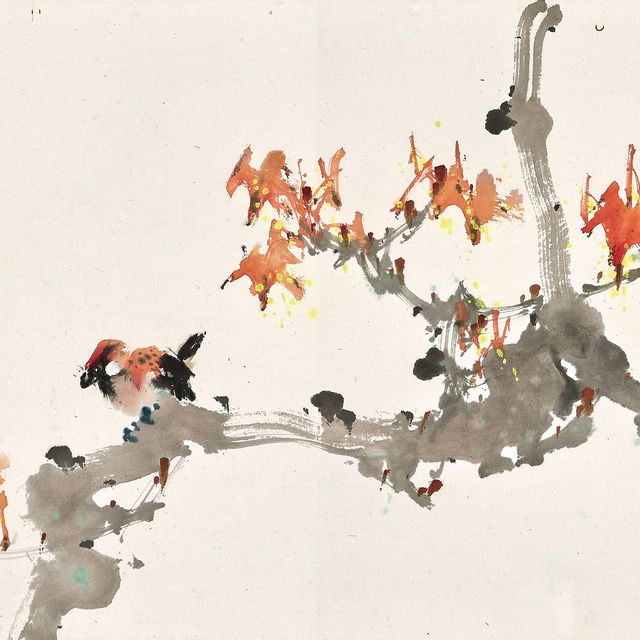 Zhao Shao'ang — Красные листья и птица
