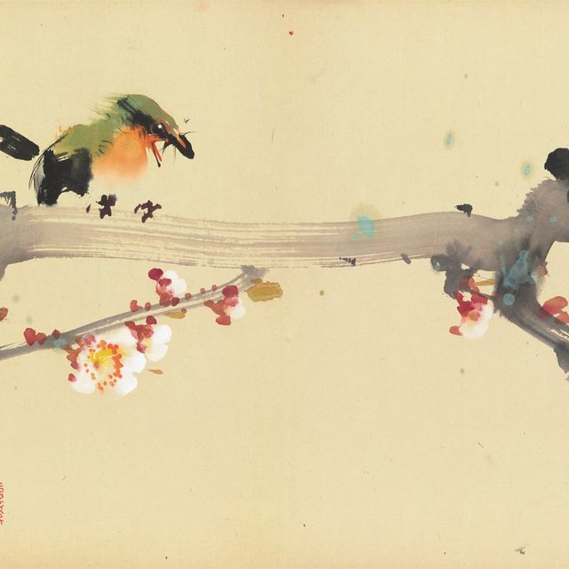 Zhao Shao'ang — Птица на цветке белой сливы