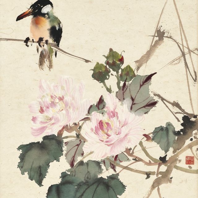 Zhao Shao'ang — Гибискус и птица